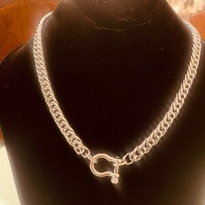 Elegant Stainless Steel Silver Cuban link Chain Necklace